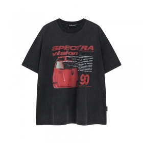 Практичная модель футболки с принтом машины SPECTRA VISION черная