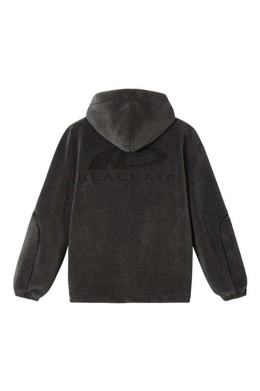 Тёмно-серая куртка шерпа Made Extreme с лого на спине