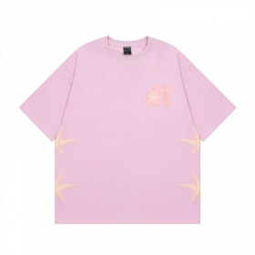 Розовая футболка с принтом звёзды Punch Line свободного кроя