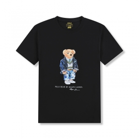 Повседневная черного цвета Ralph Lauren хлопковая футболка
