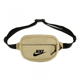 Бежевая от бренда Nike сумка-бананка через плечо и на пояс
