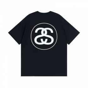 Базовая футболка STUSSY черного цвета с фирменным логотипом