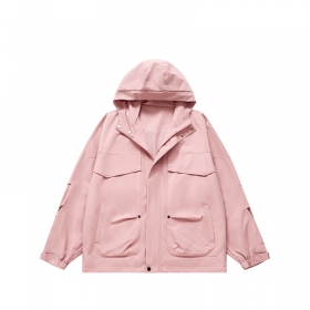 Уютная в прохладные дни куртка розовая INFLATION с защитой от дождя