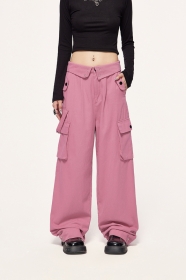 Качественные и стильные штаны розового цвета INFLATION