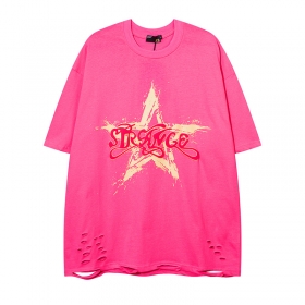 Базовая розового цвета KIRIN STRANGE футболка модного фасона