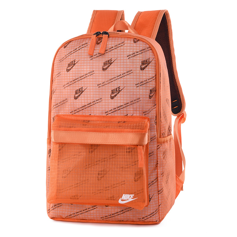 Сетчатый рюкзак Nike оранжевого цвета с отделениями