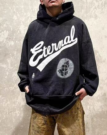 Saint Michael худи в черном цвете с длинным рукавом