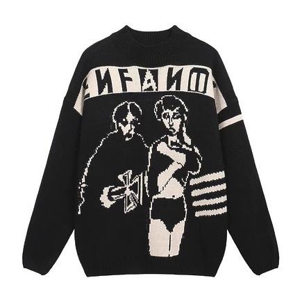 Свитер Enfants Riches Deprimes черный с округлым вырезом горловины