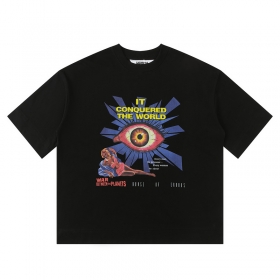 Чёрная с принтом "Всевидящее око" футболка бренда House of Errors