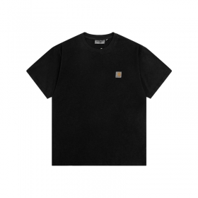 Чёрная футболка Carhartt с логотипом на груди