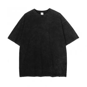 Чёрно-серая плотная потёртая футболка ARTIEMASTER
