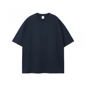 Тёмно-синяя классическая повседневная футболка ARTIEMASTER плотностью 275г