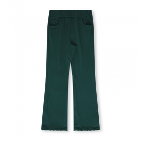 Утеплённые тёмно-зелёные штаны BE THRIVED  с декоративной отстрочкой