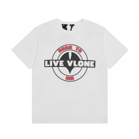 Удобная VLONE белого цвета футболка с ярким принтом