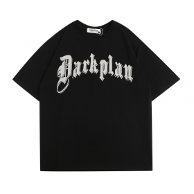 Повседневная чёрного-цвета из 100% хлопка футболка Dark Plan с крестом