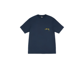 Комфортная футболка прямого кроя Stussy в темно-синем цвете
