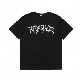 Удобная черная Revenge футболка с округлым вырезом