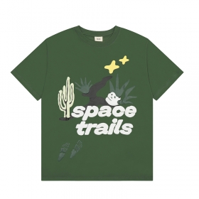 Темно-зеленого цвета футболка Broken Planet с напечатанным принтом