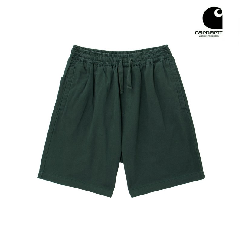 Carhartt шорты темно-зеленого цвета на резинке с карманами