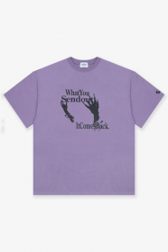 Фиолетовая хлопковая футболка House of Errors с рисунком спереди