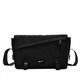 Чёрная сумка через плечо Nike с молнией наискосок  