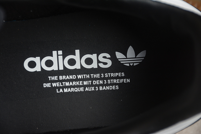 Чёрные кожаные кроссовки Adidas State Series AK на высокой подошве
