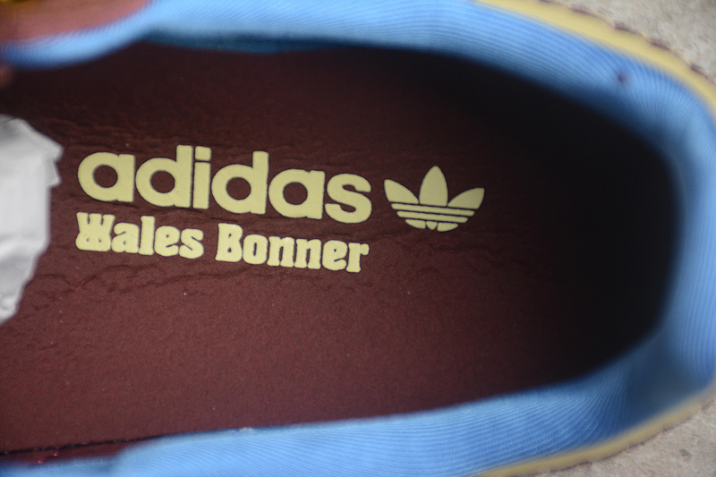 Бордовые кроссовки Adidas Samba x Wales Bonner с наружным язычком