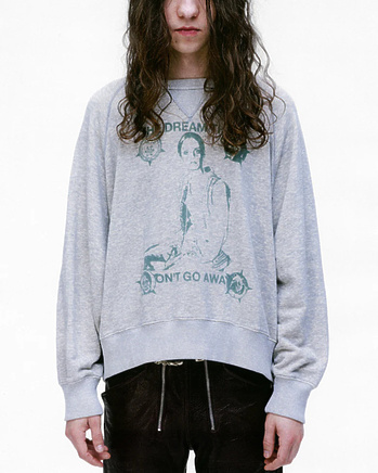 Свитшот Enfants Riches Deprimes серого цвета с эластичными манжетами