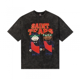 С ярким принтом спереди Saint Michael футболка графитового цвета