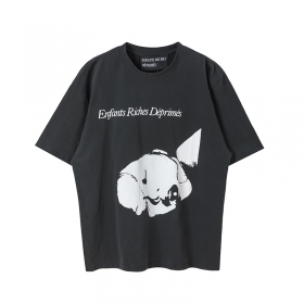 Стильная чёрная с короткими рукавами футболка Enfants Riches Deprimes