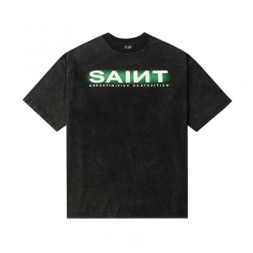 Стильная с надписью чёрная от бренда Saint Michael футболка