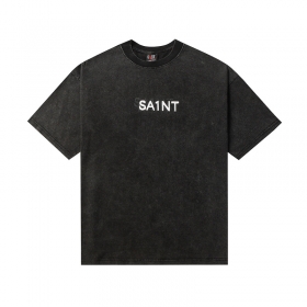 100% хлопковая с короткими рукавами чёрная Saint Michael футболка