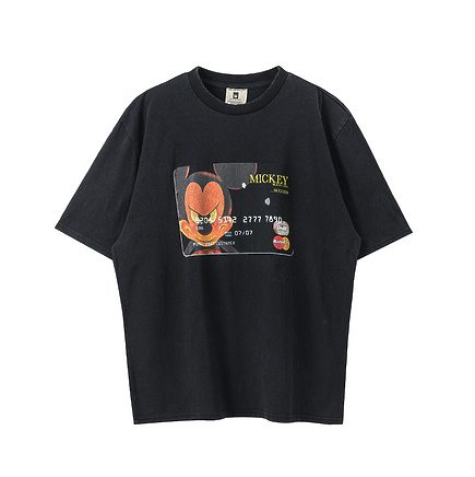 Winterland футболка чёрная с принтом на груди - Micky Mouse MasterCard