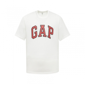 Прямого кроя футболка в белом цвете с надписью Gap