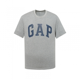 С надписью бренда Gap футболка серая с коротким рукавом