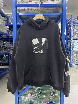 Худи черное Enfants Riches Deprimes с карманом кенгуру