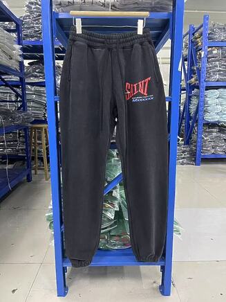 Штаны Saint Michael черного цвета на резинке свободного кроя