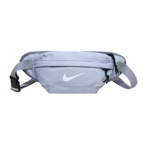 Голубая поясная сумка Nike с двумя отделениями на молнии