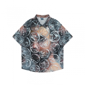 Рубашка разноцветная с коротким рукавом TIDE EKU с принтом пузырьками