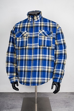 Project G/R клетчатая куртка в синем цвете с нагрудными карманами