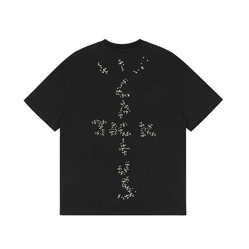 Cactus Jack черная футболка с большой печатью на спине
