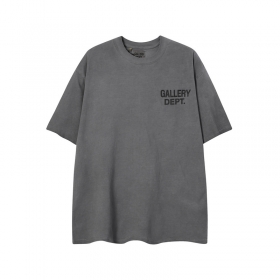GALLERY DEPT серая футболка с большим черным логотипом