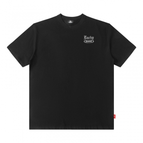 Чёрная хлопковая футболка с логотипом MAXWDF и принтом на спине
