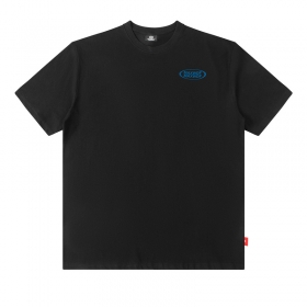 Чёрная базовая футболка с принтом на спине "Аквалангист" от MAXWDF