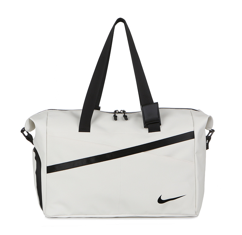 Белая спортивная сумка выполнена из водостойкого акрила от Nike 