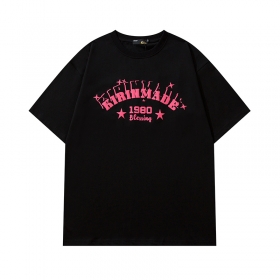 KIRIN STRANGE черная футболка с большим розовым рисунком