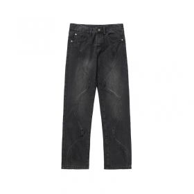 Черные с большими волнистыми линиями BYD JEANS черные джинсы