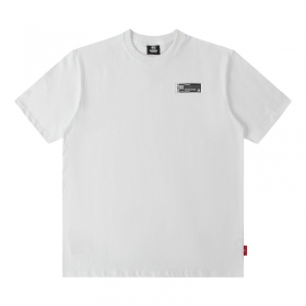 Базовая белая MAXWDF футболка с коротким рукавом и круглым вырезом