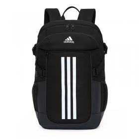 Чёрный спортивный рюкзак с белым логотипом Adidas   