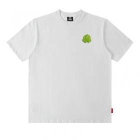 Стильная белая футболка оверсайз с логотипом MAXWDF